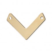 Entrepieza fina forma comillas 2 agujeros 20x13 mm de Gold filled x1|raw }}