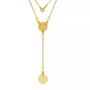 Entrepieza redonda 3 agujeros 9 mm de Plata 925 dorado con oro fino x1