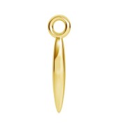Colgante punta martillada 15.5x3.5 mm de Plata 925 dorado con oro fino x1|raw }}