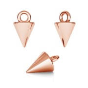 Dije con forma de cono 9x5 mm de Plata 925 dorado rosa x1|raw }}