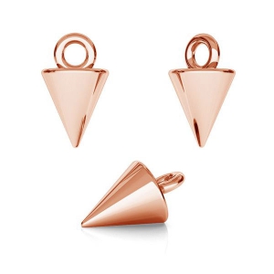 Dije con forma de cono 9x5 mm de Plata 925 dorado rosa x1