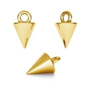 Dije con forma de cono 9x5 mm de Plata 925 dorado con oro fino x1