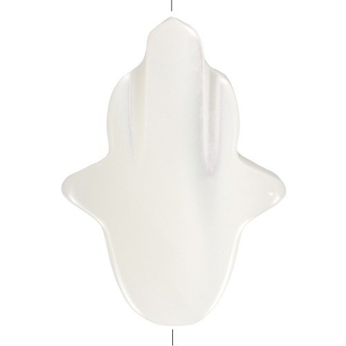 Cuenta mano de Fátima de nácar 16.5x12 mm Natural x1