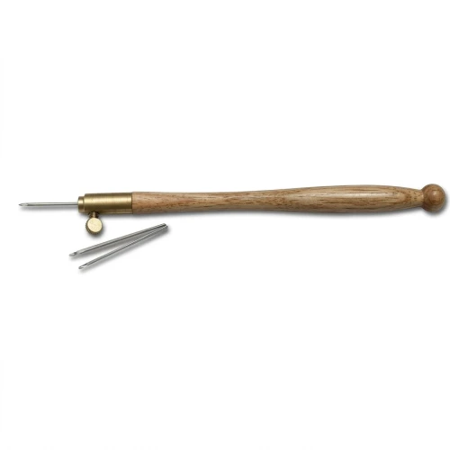 Bordado luneville - Mango de madera con 3 ganchos : 120 / 90 / 70