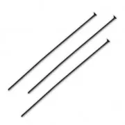 Bastones Alfileres Con Cabeza plana para joyas 45x0,7 mm Negro x10