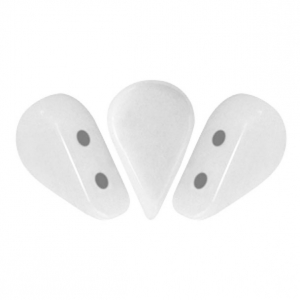 Cuentas de vidrio Amos® por Puca® 5x8 mm Opaque White x10g