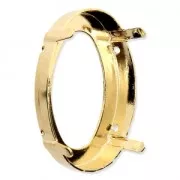 Engaste en garras ovalado para cabuchón PureCrystal 4127 30x22 mm dorado x1