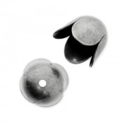 Casquillos para borlas 8 mm - Chapado en plata fina antiguo x4|raw }}