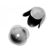 Casquillos para borlas 8 mm - Chapado en plata fina antiguo x4