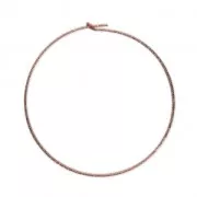 Pendientes de aro diamantadas a personalizar 30 mm x 0.7 mm Rosa Gold filled x2