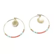 Pendientes de aro diamantadas a personalizar 45 mm x 0.7 mm Rosa Gold filled x2