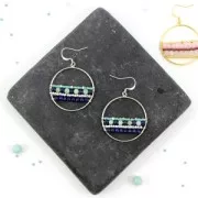 Pendientes de aro diamantadas a personalizar 45 mm x 0.7 mm Rosa Gold filled x2