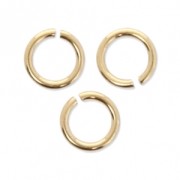 Anillas abiertas redondas 3.5x0.5 mm - Chapado de Oro 3 micras x6|raw }}