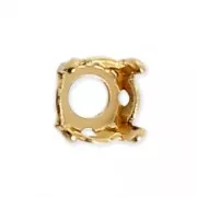Engaste de garras para cabuchón Chaton PureCrystal 1088 4 mm dorado x10