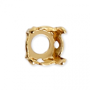 Engaste de garras para cabuchón Chaton PureCrystal 1088 4 mm dorado x10
