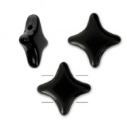 Cuentas abalorios Star Beads by Perles & Co 11x11 mm Jet x30