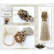 Cuentas abalorios Star Beads by Perles & Co 11x11 mm Jet x30