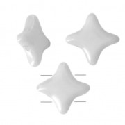 Abalorios Cuentas Star Beads by Perles & Co 11x11 mm Opaque White x30|raw }}