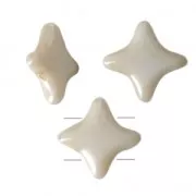 Cuentas abalorios Star Beads by Perles & Co 11x11 Opaque Beige Ceramic Look x30