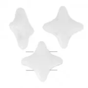 Abalorios cuentas Star Beads by Perles & Co 11x11 mm Opaq White Ceramic Look x30