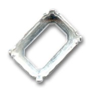 Engaste PureCrystal 4610 Rectangular 14x10 mm plateado|raw }}