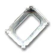 Engaste PureCrystal 4610 Rectangular 14x10 mm plateado