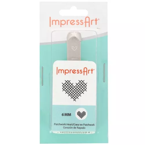 ImpressArt Perforadora en relieve - 6 mm - Corazón estriado x1