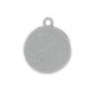 Dije redondoe para grabar y personalizar con sellos 15 mm de aluminio x1