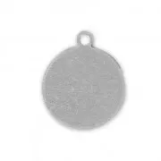 Dije redondoe para grabar y personalizar con sellos 15 mm de aluminio x1
