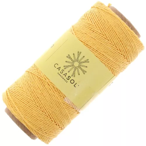 Bobina de hilo de lino encerado 0.7 mm Amarillo orange n°7  x 100 gr