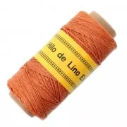 Bobina de hilo de lino encerado 0.7 mm Naranja n°8 x 100 gr