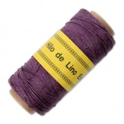 Bobina de hilo de lino encerado 0.7 mm Color Violeta n°15 x 100 gr|raw }}