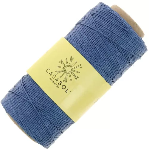 Bobina de hilo de lino encerado 0.7 mm Blue n°17 x 100 gr