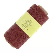 Bobina de hilo de lino encerado para hacer micro macrame 0.7 mm Rojo n°27 x 100 gr