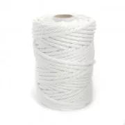 Bobina de hilo de macramé algodón 5 mm Blanco x 50m