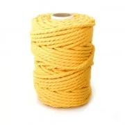Bobina de hilo de macramé algodón 5 mm Amarillo x 50m