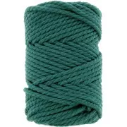 Botella verde - Bobine de cordon en coton pour macramé 5 mm - Vert bouteille x 50m Bobine de cordon en coton pour macramé 5 mm - Vert bouteille x 50m