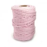 Blush - Bobine de cordon en coton pour macramé 5 mm - Blush x 50m Bobine de cordon en coton pour macramé 5 mm - Blush x 50m