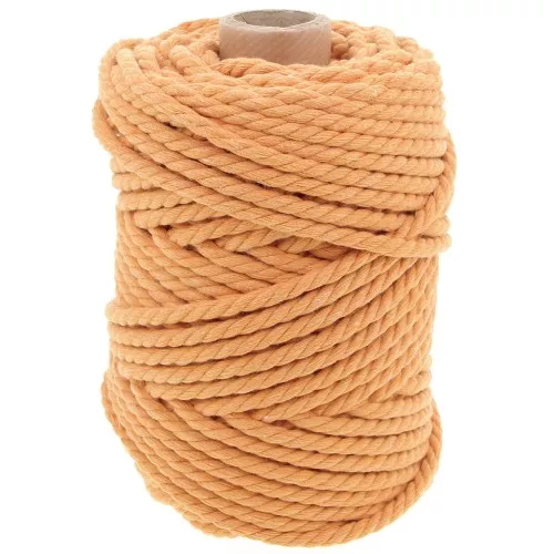 Bobina de hilo de macramé algodón 5 mm Mostaza x 50m
