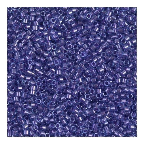 Miyuki Delica 11/0 DB0284 - Luster Aqua Lined Sparklinog Purple x8g