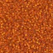 Miyuki Delica 11/0 DB0682 - Dyed Semi Mat Silver Lined Dark Orange x8g
