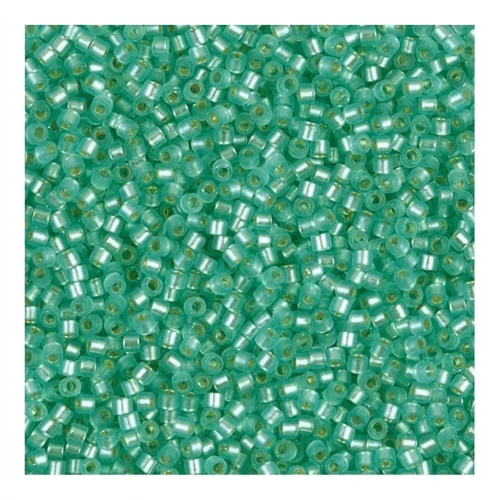 Miyuki Delica 11/0 DB0691 - Dyed Semi Mat Silver Lined Mint Green x8g