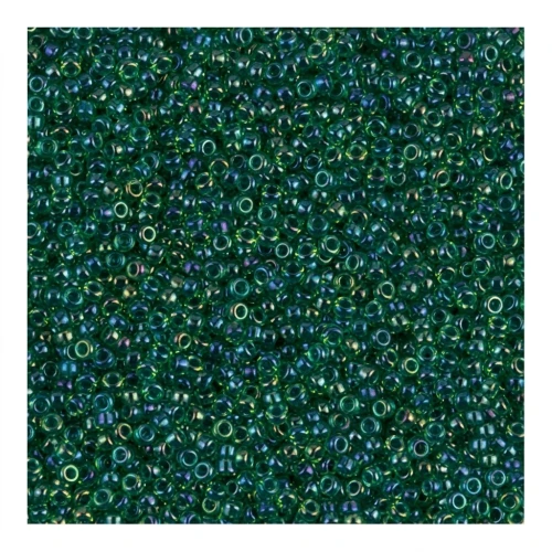 Rocalla Miyuki 15/0 332 - Green AB Dark Blue Lined x8g