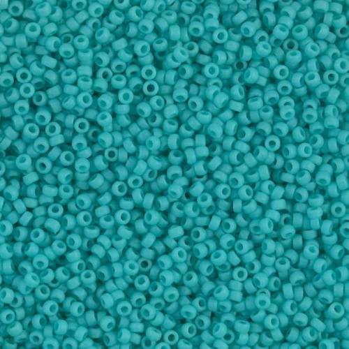 Rocalla Miyuki 15/0 412F - Mat Opaque Turquesa Green x8g