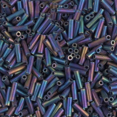Bugles Miyuki 6 mm BGL-401FR - Mat Black AB x10g