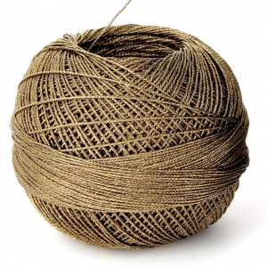 Hilo de poliéster Liz Metallic talla 20 Mocha Brown n°314 x146m