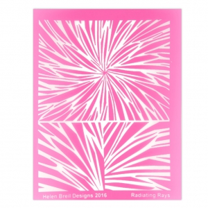 Silk Screen Helen Breil para arcilla polimérica 95x130 mm - Radiating Rays