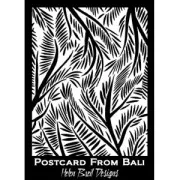 Silk Screen Helen Breil para arcilla polimérica 95x130 mm - Postcard From Bali