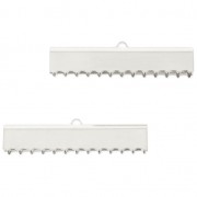 Terminales para apretar 40 mm para hacer joyas personalizadas chapado en plata fina x2