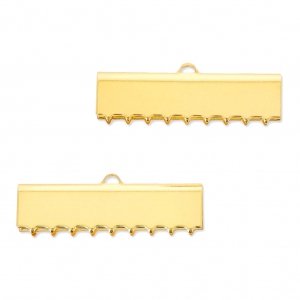 Terminales para apretar 30 mm para hacer joyas personalizadas Dorado con oro fino x2